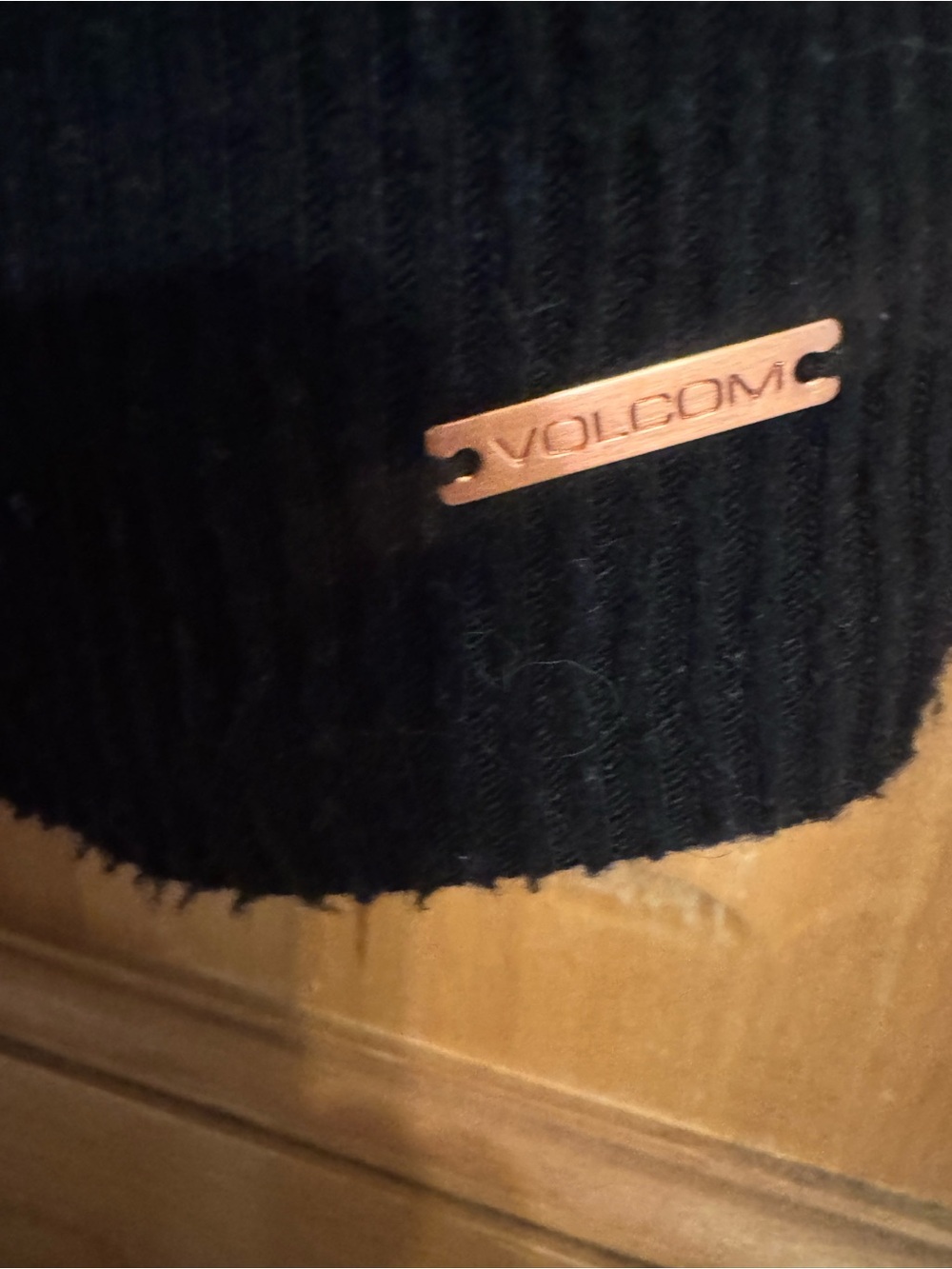 Volcom Black Ribbed Button-Front Crop Top - Picture 2 of 3